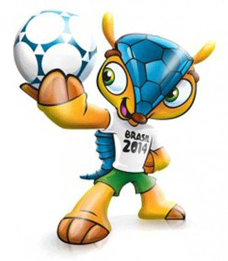 The official Mascot of the 2014 World Cup - Fuleco the Three-Banded Armadillo